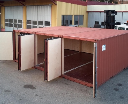 Anpassade och utrustade containers