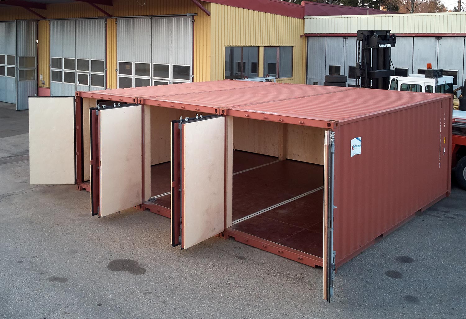 Anpassade och utrustade containers